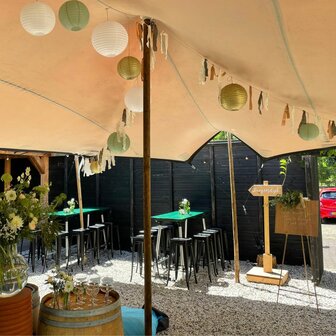 Ludic Partyrentals - Tassel slinger Groen / Creme / Goud