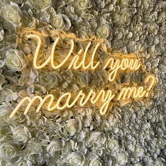 Ludic Partyrentals - Neon sign Will you marry me? Warm Wit