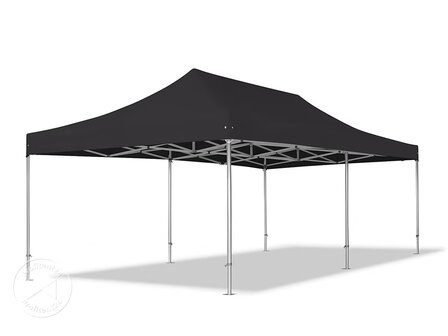 Ludic Partyrentals - Partytent 4x8 Easy up Zwart met of zonder zijwanden huren