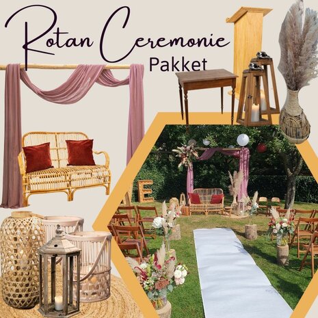 Ludic partyrentals - Rotan bruiloft ceremonie pakket